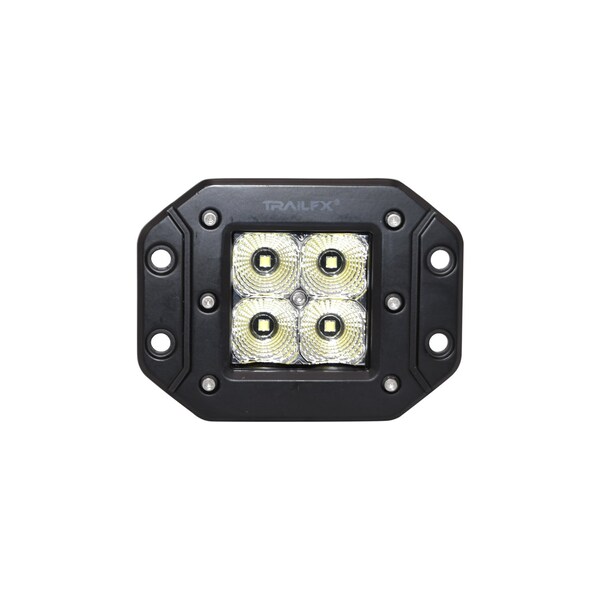 Trailfx TrailFX 2X2CFFMPR; Driving Light; 90 Degree Flood Beam; 1920 Raw LU/ 1200 Effective LU; 4 Clear LEDs 2X2CFFMPR - main
